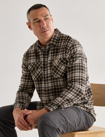 Kauri Trail Aird Long Sleeve Shirt, Brown product photo