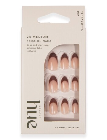 Studio Hue Press-on Nails Medium, Almond Terracotta Dip product photo