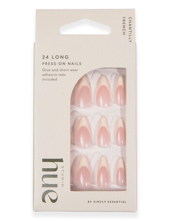 Studio Hue Press-on Nails Long Stiletto, Chantilly French product photo