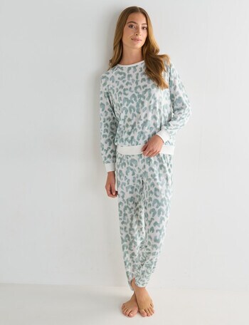 Zest Sleep Animal Lounge PJ Set, Sage product photo