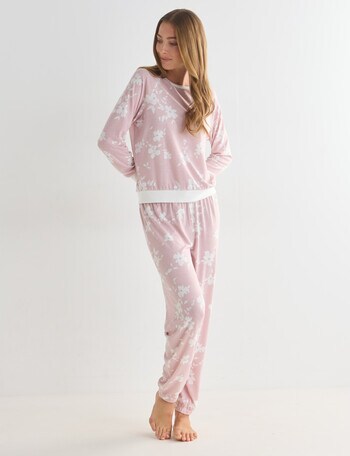 Zest Sleep Flower Lounge PJ Set, Pale Pink product photo