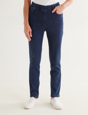 Ella J Pull-on Denim Jean, Indigo product photo