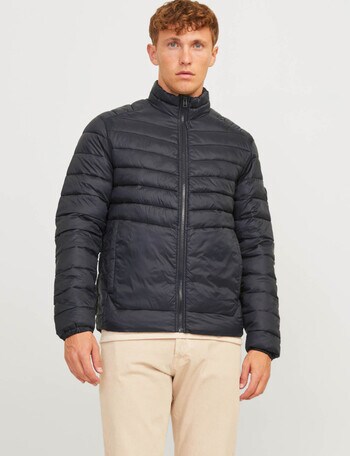 Jack & Jones Sprint Collar Puffer Jacket, Black product photo
