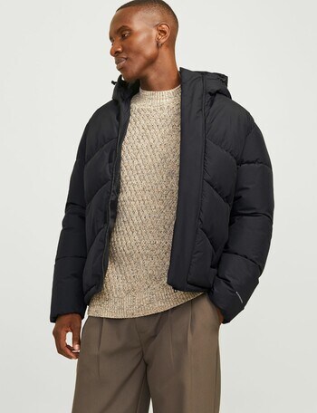 Jack & Jones World Puffer Jacket, Black product photo