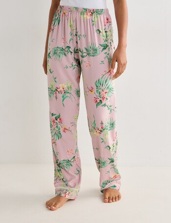 Whistle Sleep Floral Classic Pant, Soft Pink product photo