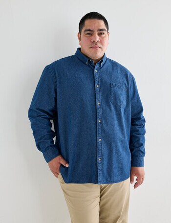 Gasoline King Size Denim Cassidy Shirt, Dark Blue product photo