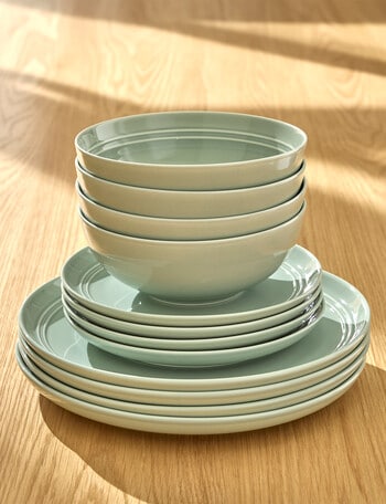 Stevens Fable Dinnerset, 12-Piece, Sage Green product photo