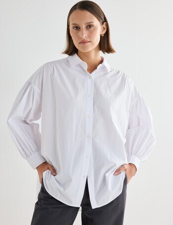 Jigsaw Oona Gather Detailed Shirt, White product photo