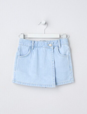Mac & Ellie Denim Skort, Light Blue product photo