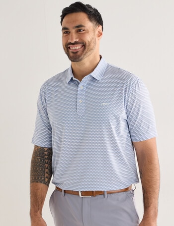 Greg Norman Short Sleeve Polo Shirt, Driver White product photo