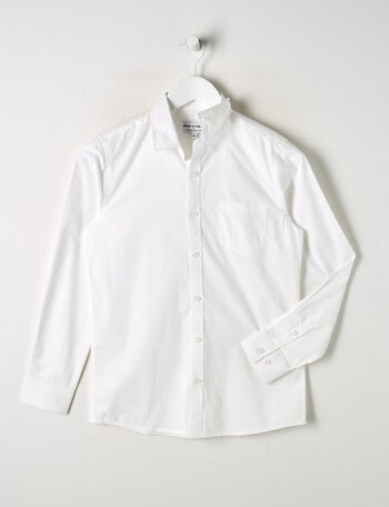 High Street Long Sleeve Formal Shirt, White product photo