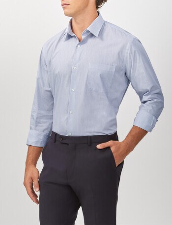 Van Heusen Mini Stripe Classic Shirt, Blue product photo