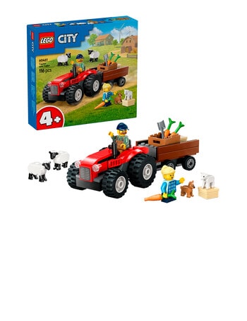 LEGO City Red Farm Tractor with Trailer & Sheep, 60461 product photo