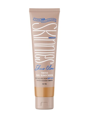 Skinnies Sunscreen Sheer Glow Tinted SPF50 Medium, 50ml product photo