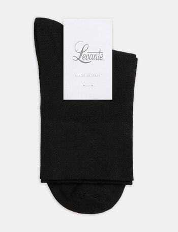 Levante Micromodal Comfort Top Sock, Black product photo