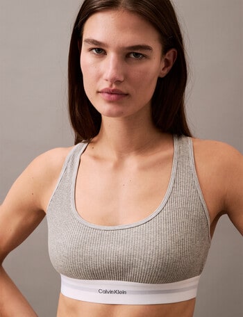 Calvin Klein Modern Rib LL Bralette, Grey Heather, XS-XL product photo