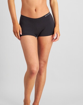 Bendon Simply Seamless Shorty Brief, Black product photo