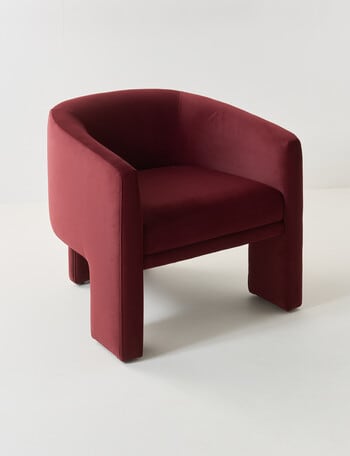 LUCA Parla Fabric Chair, Claret product photo