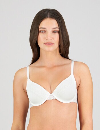 Bendon Angelica Contour Bra, White, B-DD product photo
