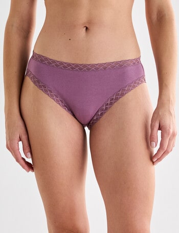 Lyric Lisa Cotton Lace Trim Hi Cut, Violet product photo