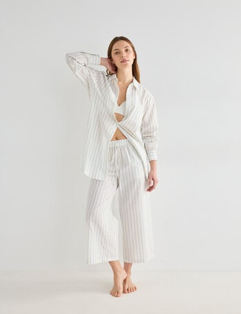 Mineral Sleep Stripe Crop Pant, Lemon product photo