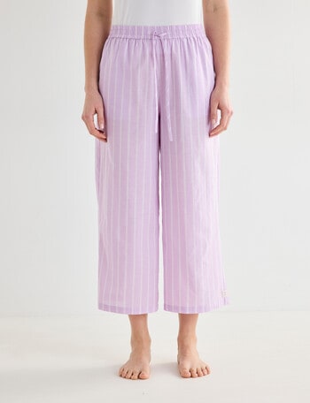Mineral Sleep Stripe Crop Pant, Lilac product photo