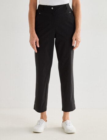 Ella J Stud Detail Crop Pant, Black product photo