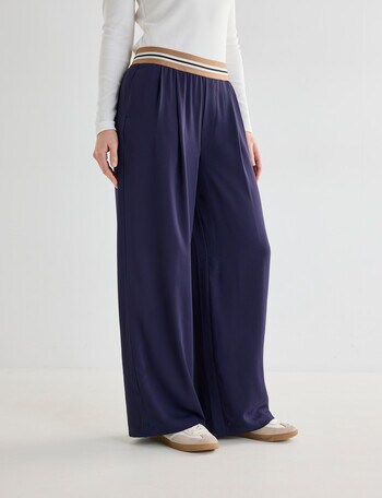 Mineral Peta Wide Leg Pant, Navy product photo