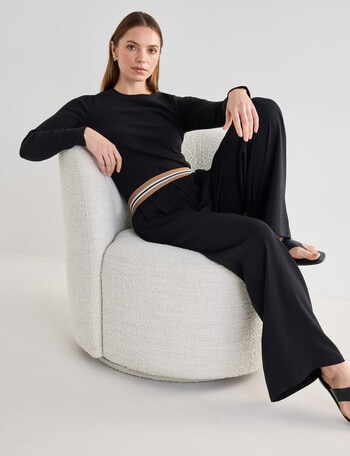 Mineral Peta Wide Leg Pant, Black product photo
