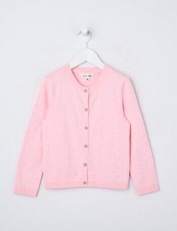 Mac & Ellie Dobby Spot Cardigan, Pink Sorbet product photo