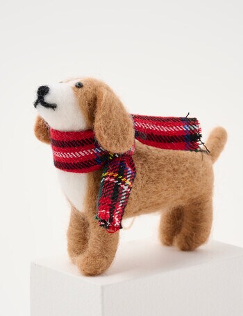 Christmas Shop Felt Ornament, Beagle product photo
