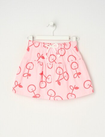 Mac & Ellie Cherries Knit Skort, Pink Sorbet product photo