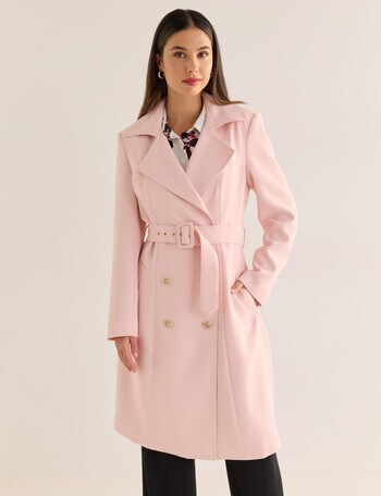 Whistle Spring Trench Coat, Blush Pink product photo