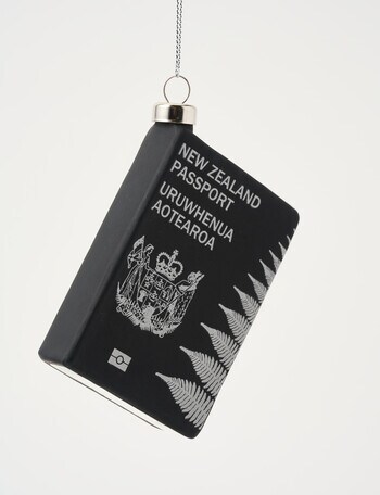 Christmas Shop Glass Ornament, Passport product photo