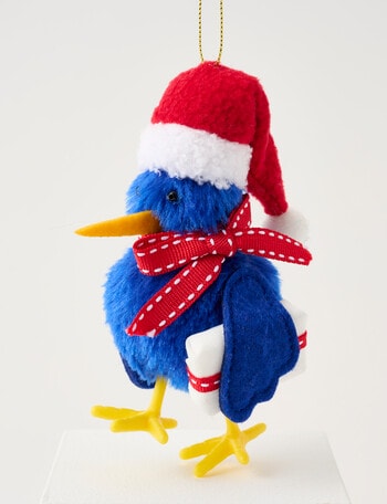 Christmas Shop Fabric Ornament, Pukeko with Present product photo