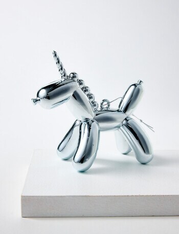Christmas Shop Ornament, Balloon Unicorn product photo