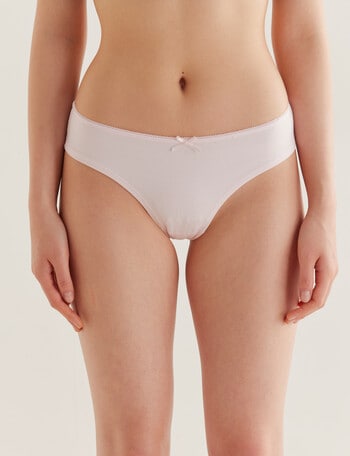 Lyric Cotton Lace Back Bikini Brief, Blush product photo