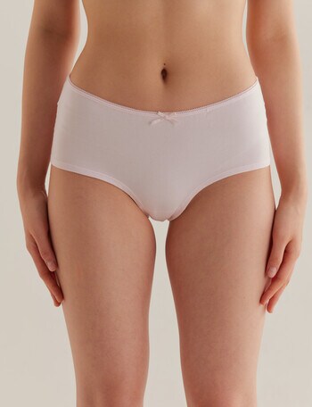 Lyric Cotton Lace Back Boyleg Brief, Blush product photo