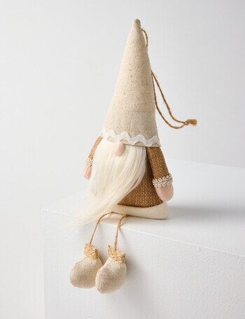 Christmas Shop Fabric Ornament, Gnome product photo