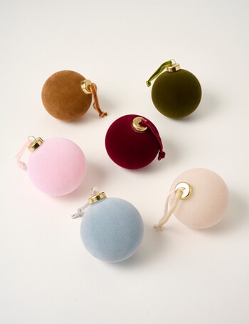 Christmas Shop Glass Velvet Bauble product photo