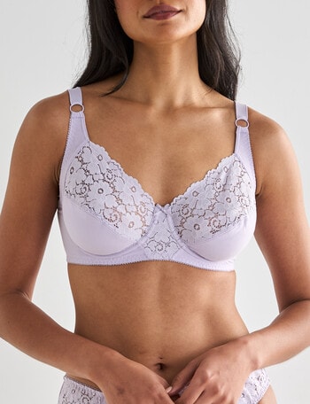Caprice Cotton Underwire Bra, Orchid, A-D product photo