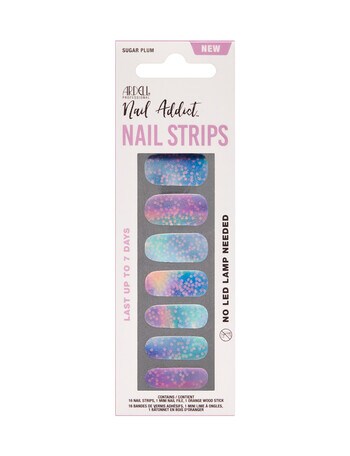 Ardell Nail Addict Strips, Sugar Plum product photo