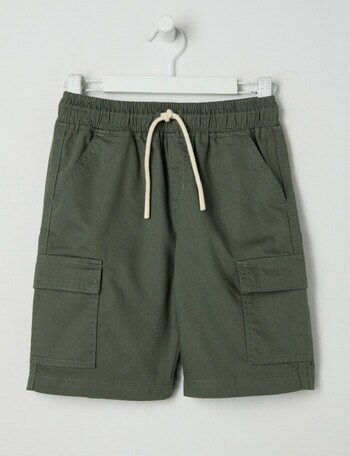 Mac & Ellie Woven Cargo Shorts, Olive product photo