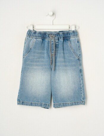 Mac & Ellie Pull On Denim Jort, Blue product photo