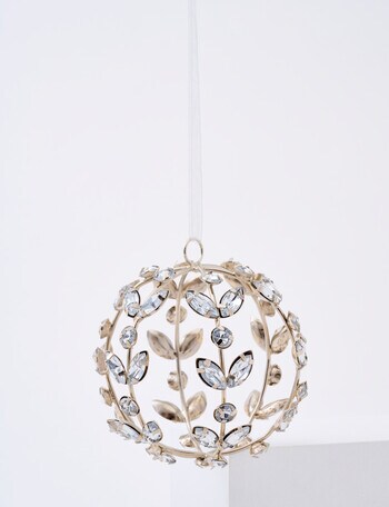 Christmas Shop Bead Bauble, Silver product photo