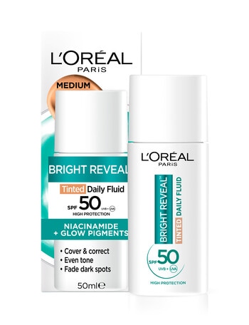 L'Oreal Paris Bright Reveal Tinted Fluid SPF50+, Medium, 50ml product photo