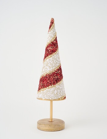 Christmas Shop Beaded Tree, Red, Large product photo