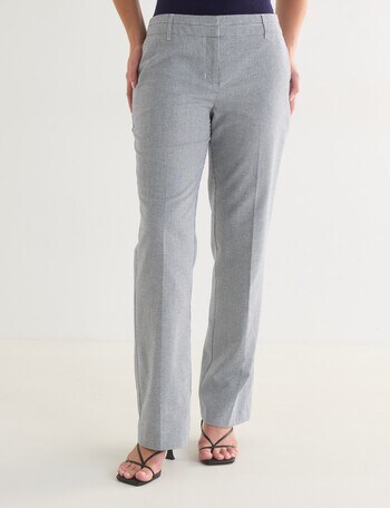 Oliver Black Classic Mini Houndstooth Straight Leg Pants, Navy & White product photo