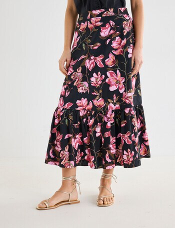 Whistle Basque Waist Cotton Skirt, Hot House Flowers product photo