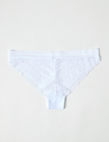 Lyric Harper Lace Bikini Brief, White product photo